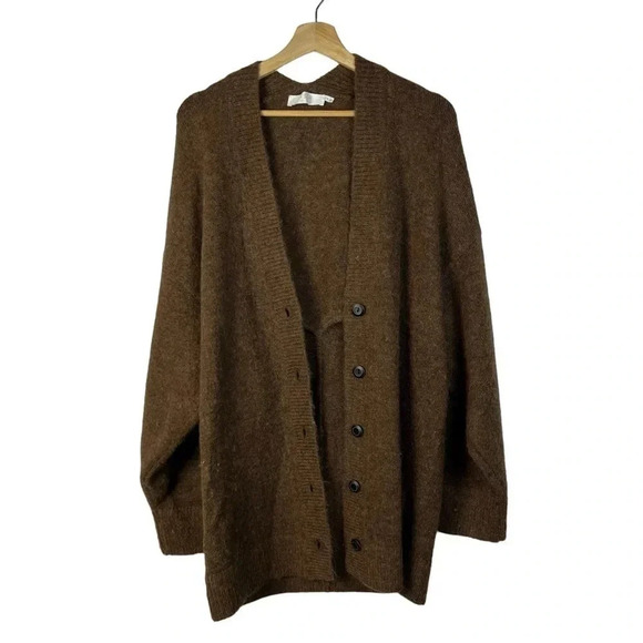 ASTR The Label Alpine Coffee Brown Relaxed Fit Cardigan Sweater S - Picture 2 of 6